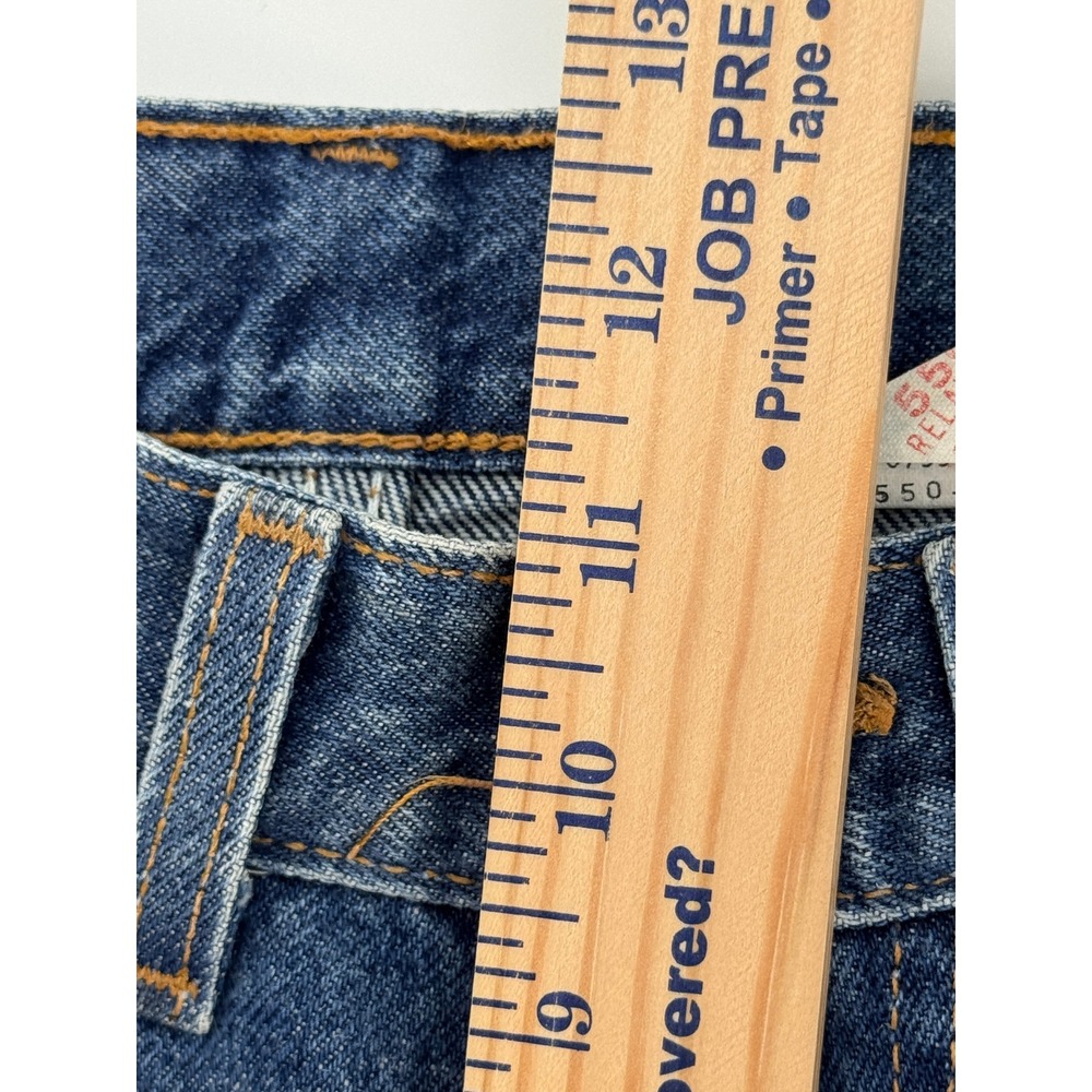 Vintage Levi's 550 Y2K 31x32 90s Red‎ Batwing USA Relaxed Fit Jeans Blue Mens - Picture 10 of 14